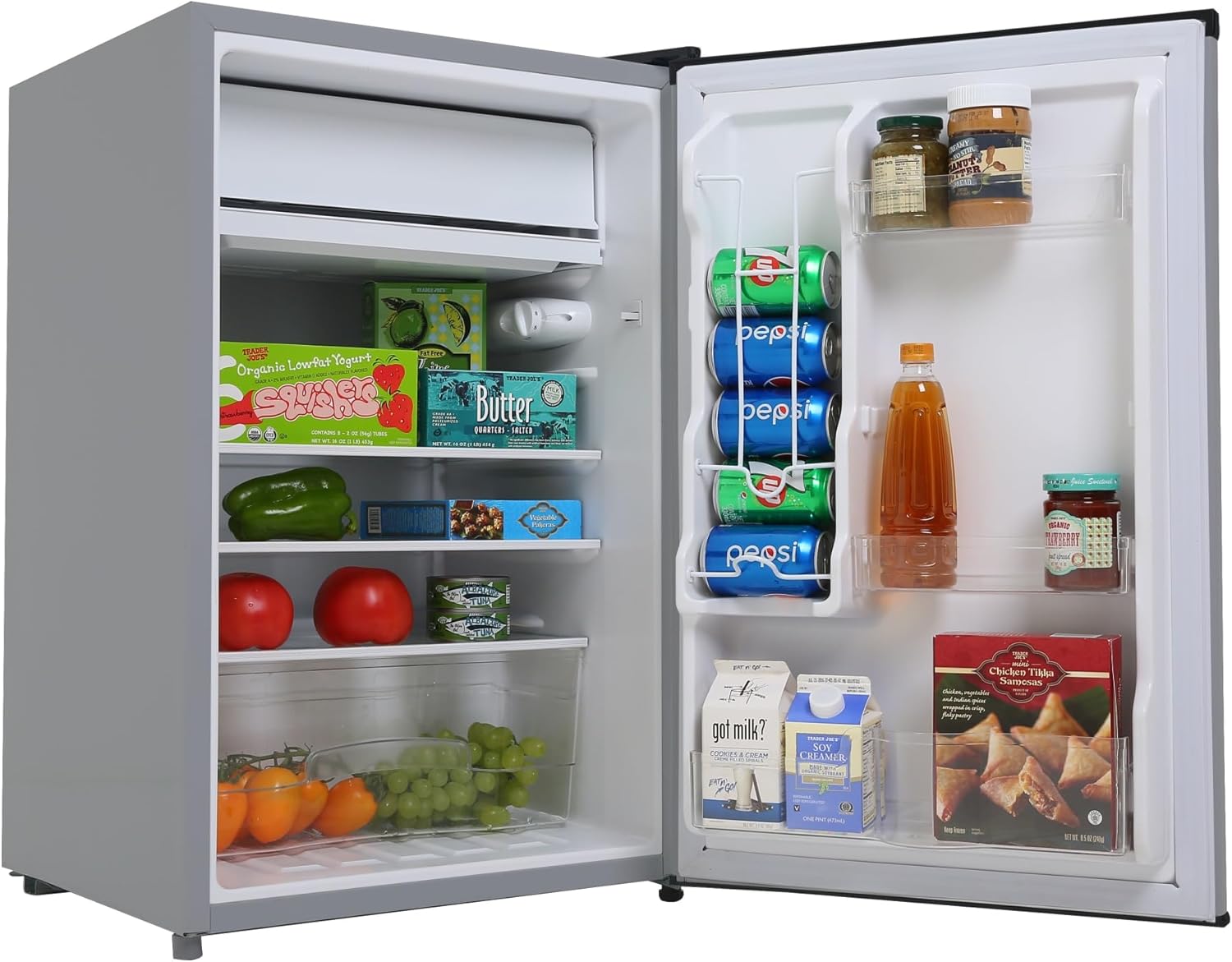 BLACK+DECKER BCRK17B Compact Refrigerator Energy Star Single Door Mini Fridge with Freezer, 1.7 Cubic Feet, Black