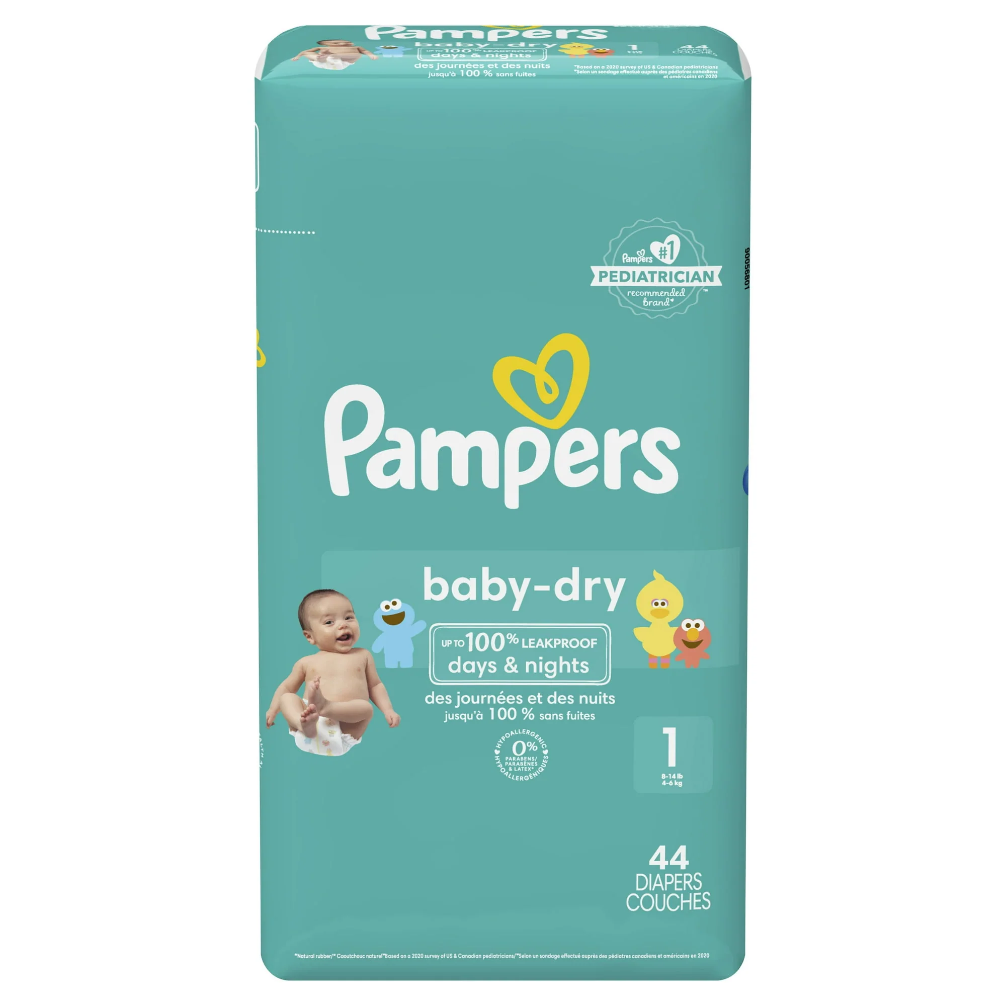 Pampers Baby Dry Diapers Size 1-44 Count