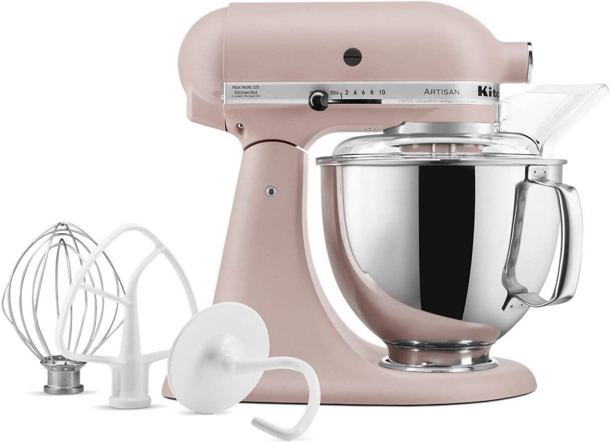 KitchenAid Artisan Series 5 Quart Tilt Head Stand Mixer with Pouring Shield KSM150PS, Removable bowl, Aqua Sky