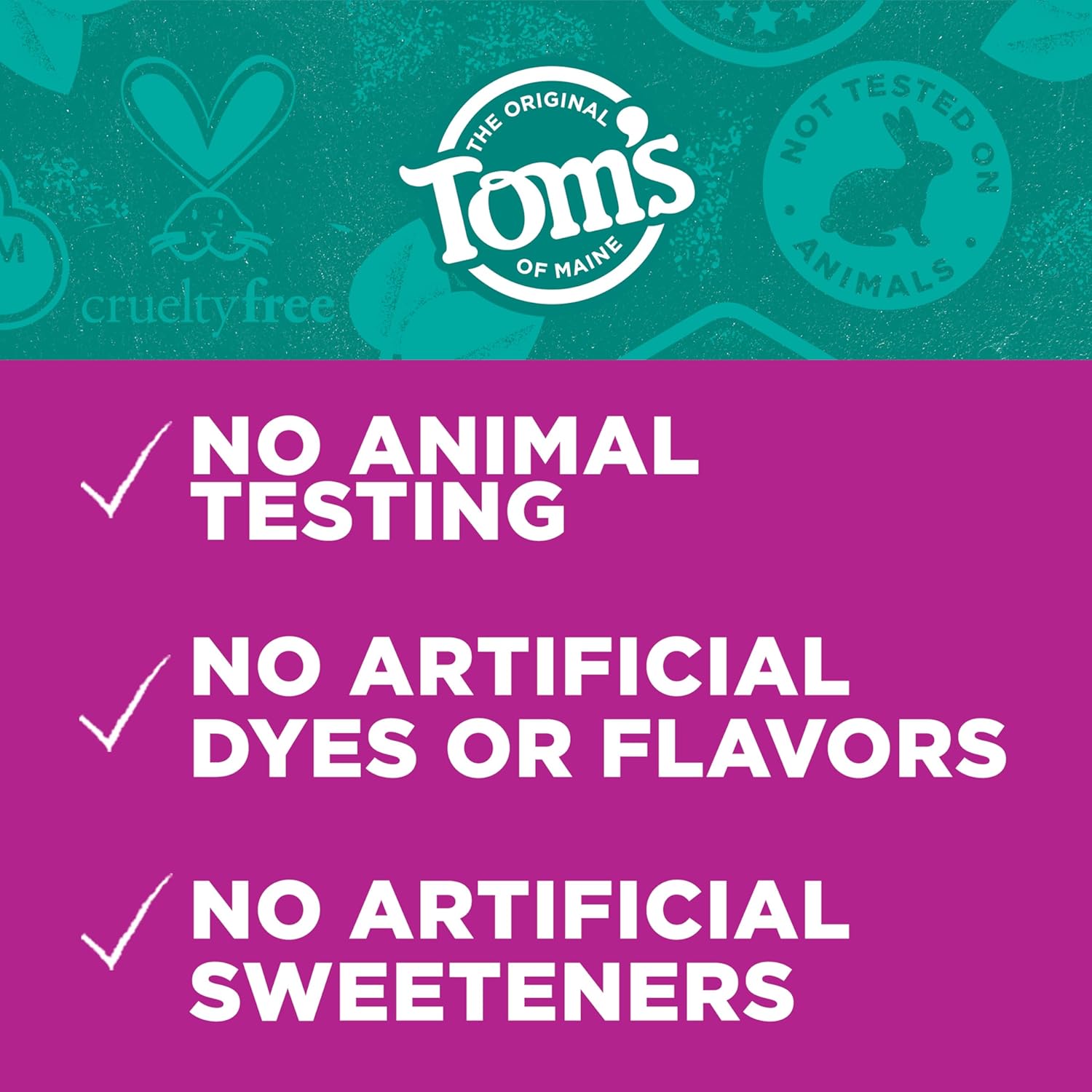 Tom's of Maine Fluoride-Free Antiplaque & Whitening Natural Toothpaste, Peppermint, 5.5 oz. (Pack of 2)