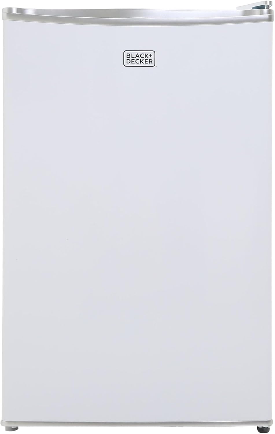 BLACK+DECKER BCRK17B Compact Refrigerator Energy Star Single Door Mini Fridge with Freezer, 1.7 Cubic Feet, Black