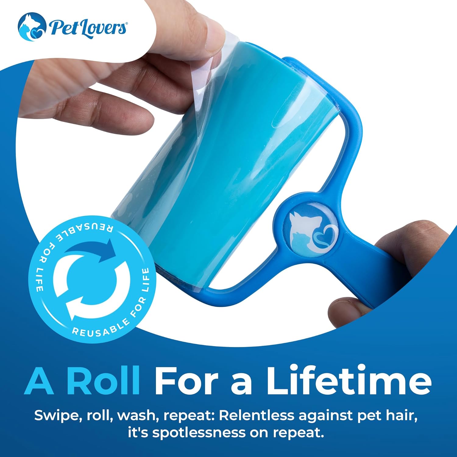 PetLovers Extra Sticky Lint Roller Mega Value Set 450 Sheets for Pet Hair Removal, Dog and Cat Lint Remover 5 Pack