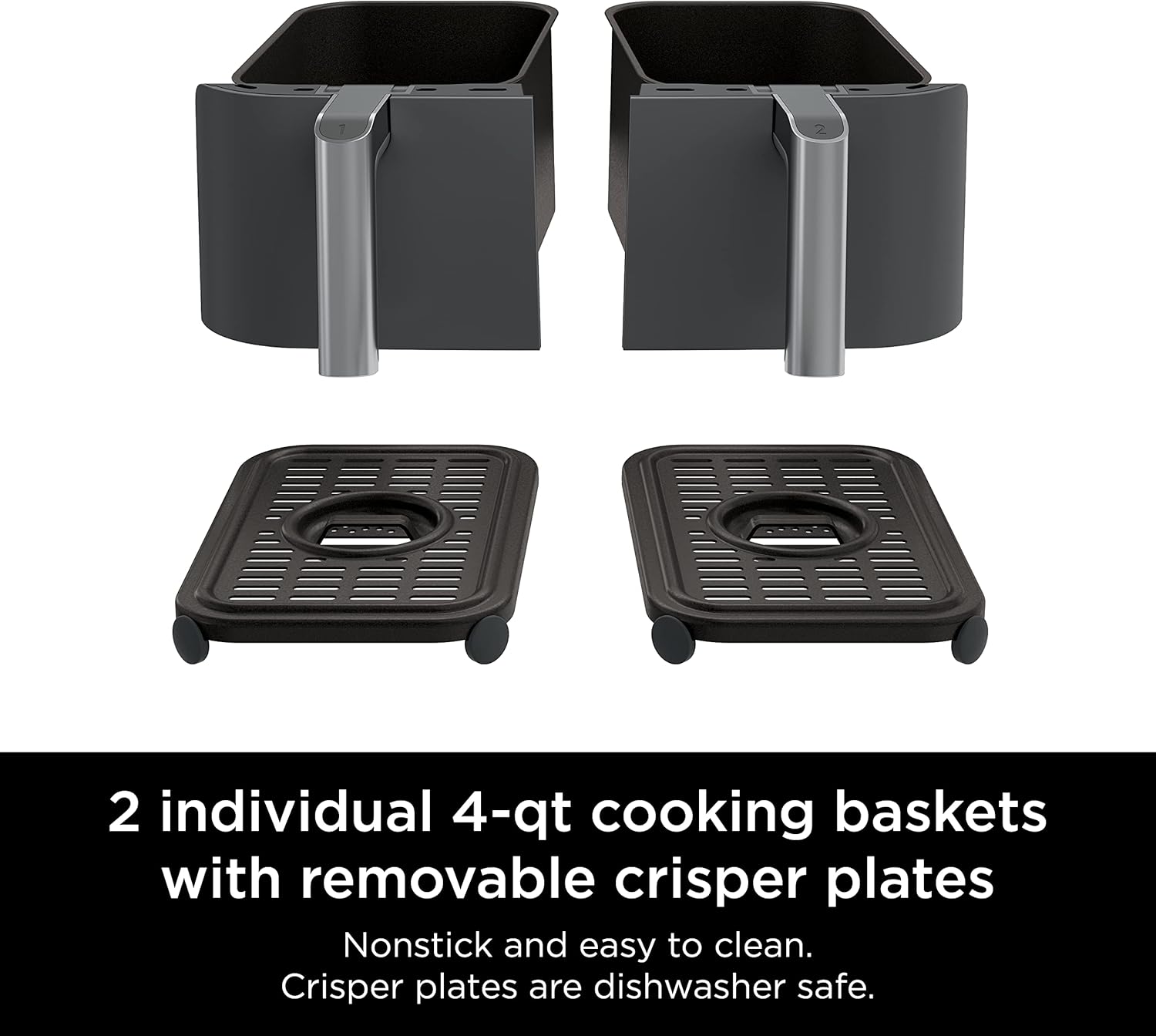 Ninja Air Fryer, Thermometer, Roast, Bake, Air Fry, Crisps, Broil, Reheats, Keep Warm, 10-in-1, Fries, Frozen Food, Veggies, and Meat, Quick Meals, Healthy Meals, Less Oil, 10 QT, Grey, DZ550