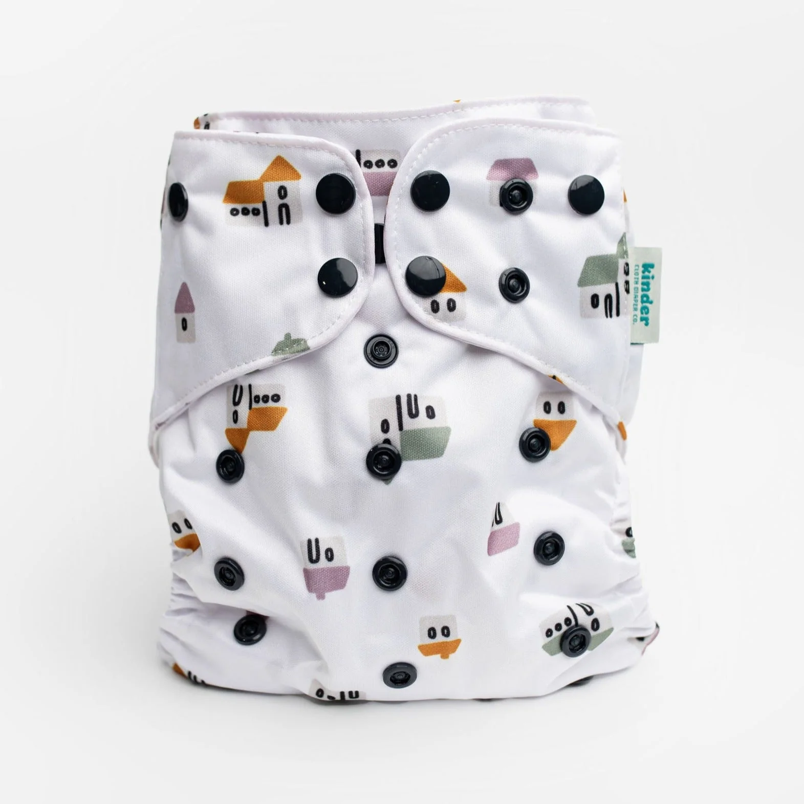 Kinder Cloth Diaper Co. Patterned Basics Pocket Cloth Diaper with Athletic Wicking Jersey
