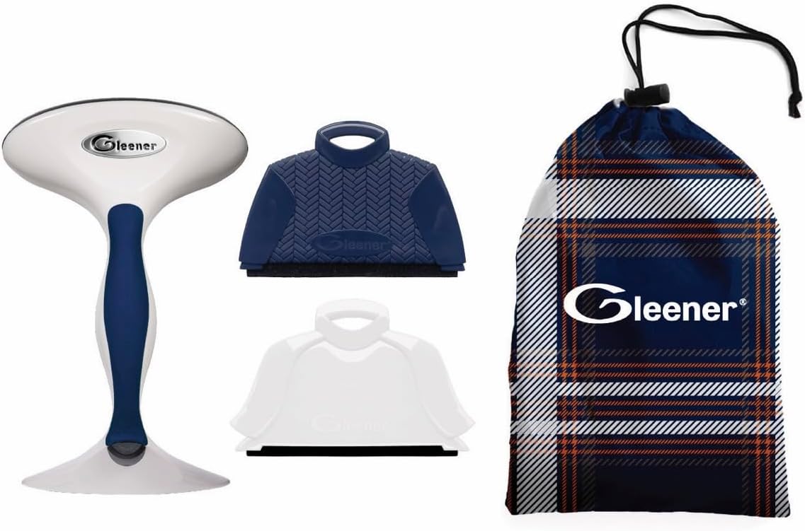 GLEENER Battery-Free Fabric Shaver & Lint Brush | Ultimate Fuzz Remover | Adjustable Depiller Lint Remover for Clothing & Furniture (Slate Blue)