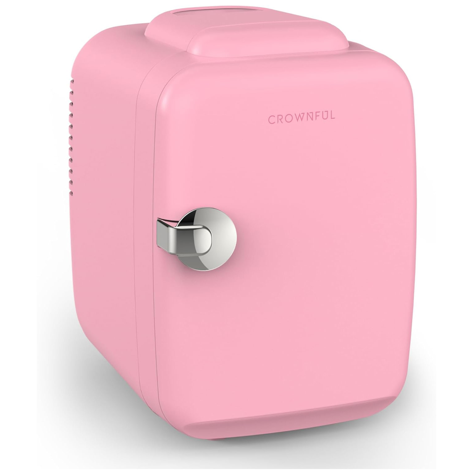 CROWNFUL Mini Fridge, 4 Liter/6 Can Portable Cooler and Warmer Personal Refrigerator for Skin Care, Cosmetics, Beverage, Food,Great for Bedroom, Office, Car, Dorm, ETL Listed (White)