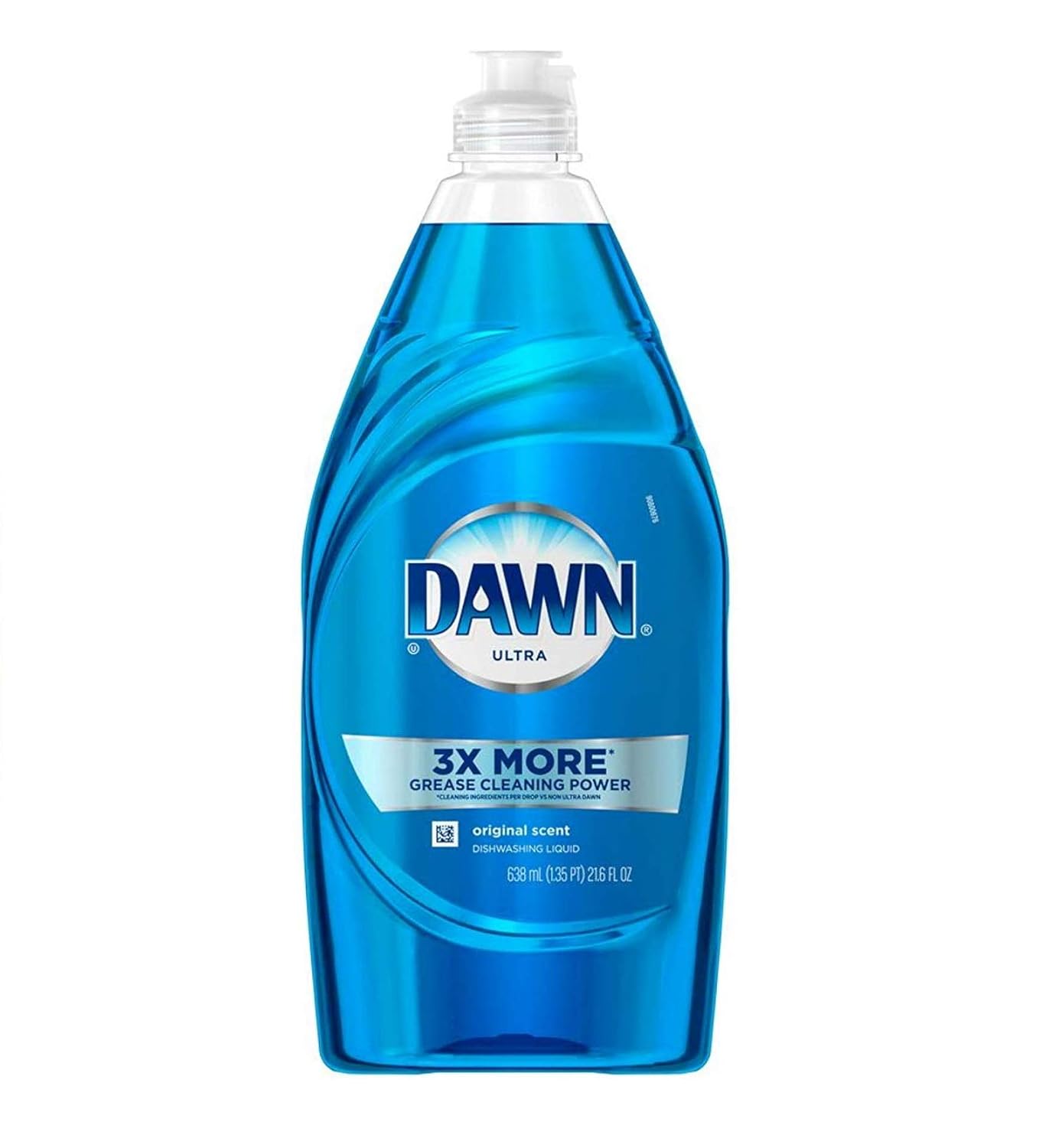 Dawn Dish Soap Squeeze Bottle, EZ-Squeeze Platinum Dish Soap Liquid+Non-Scratch Sponges for Dishes,Refreshing Rain,Includes 3x18oz Bottles+2 Sponges