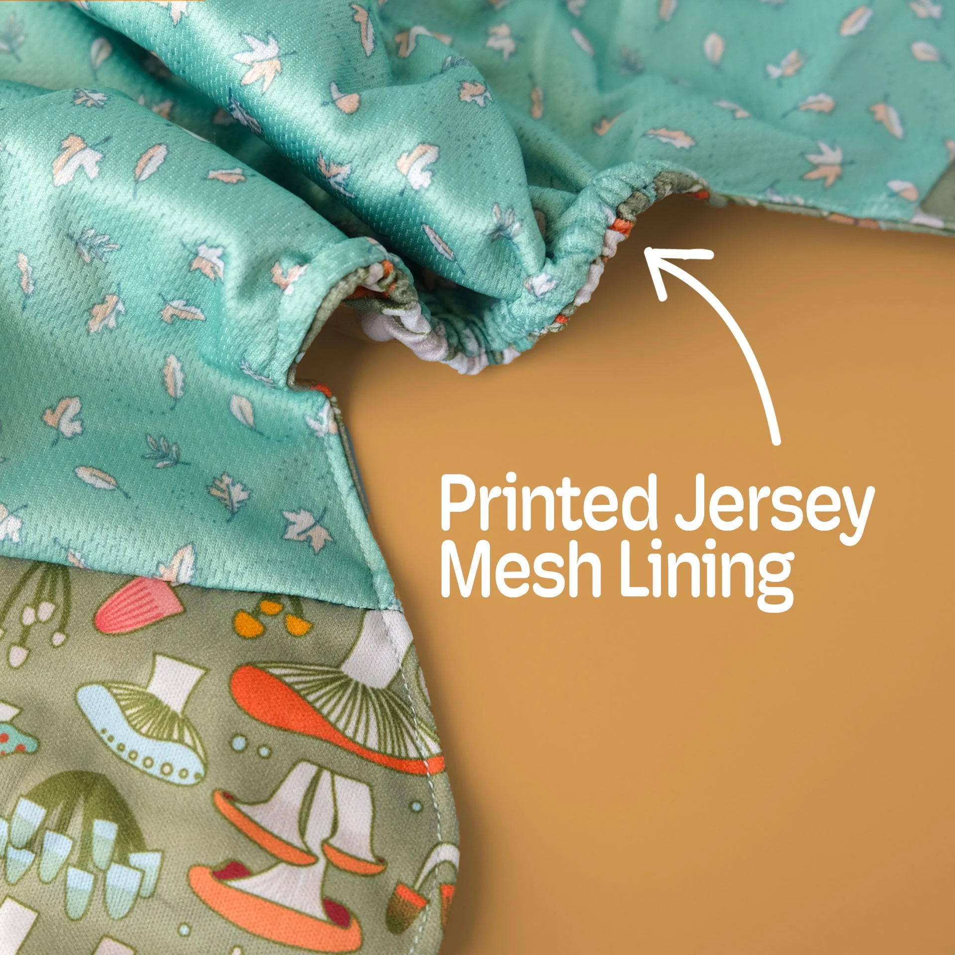 Kinder Cloth Diaper Co. Patterned Pocket Cloth Diaper with Athletic Wicking Jersey