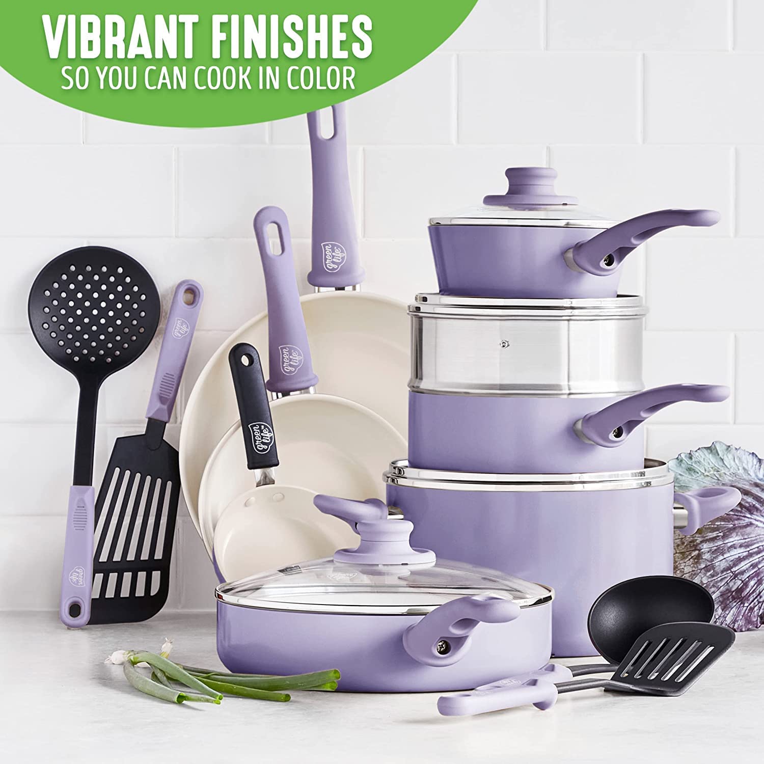 Ceramic non-stick 12-piece pan set