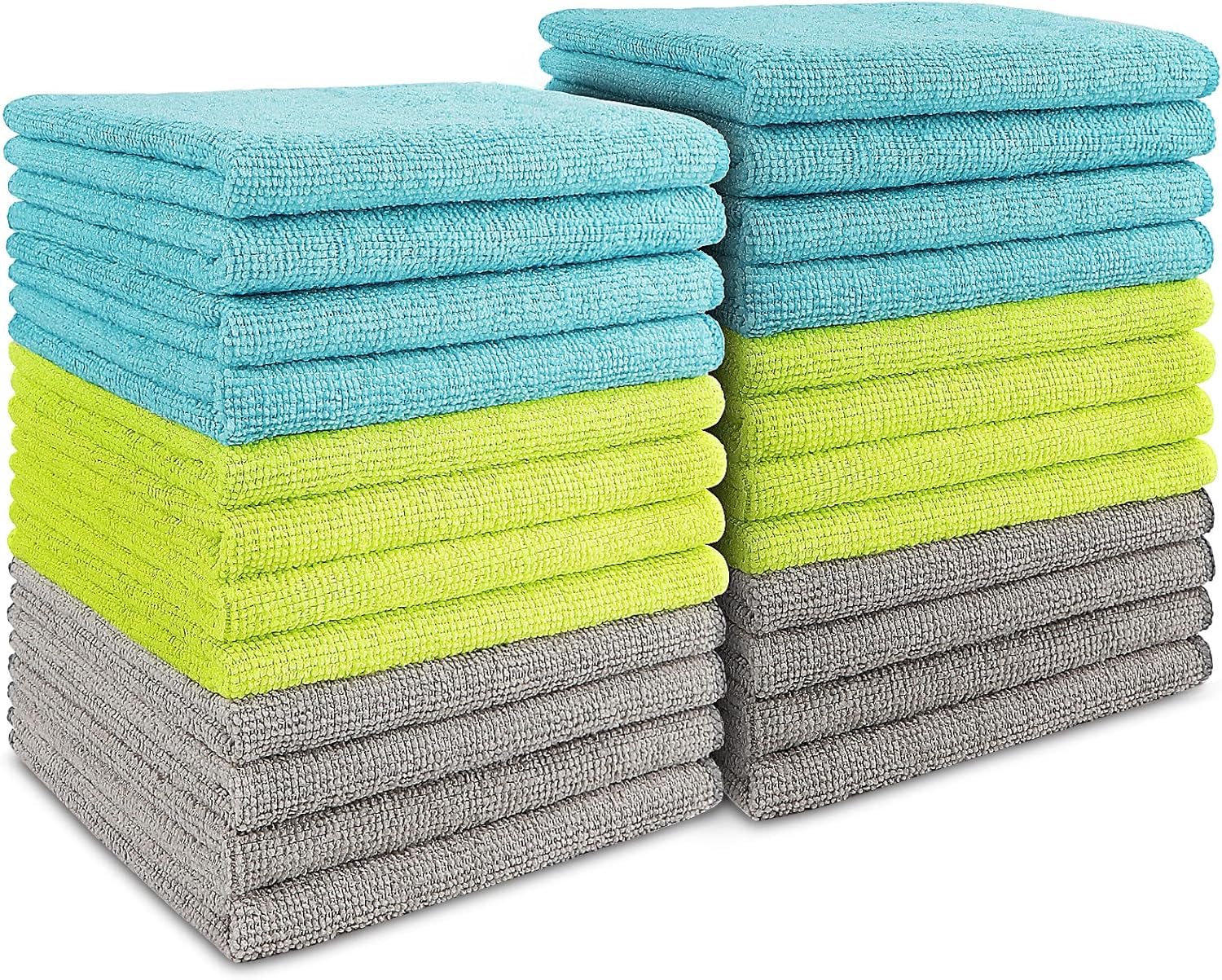 AIDEA Microfiber Cleaning Cloths-8PK, Soft Absorbent Microfiber Cloth, Lint-Free Streak-Free Cleaning Towels for Cars, House, Kitchen, Window(12in.x16in.)—8PK