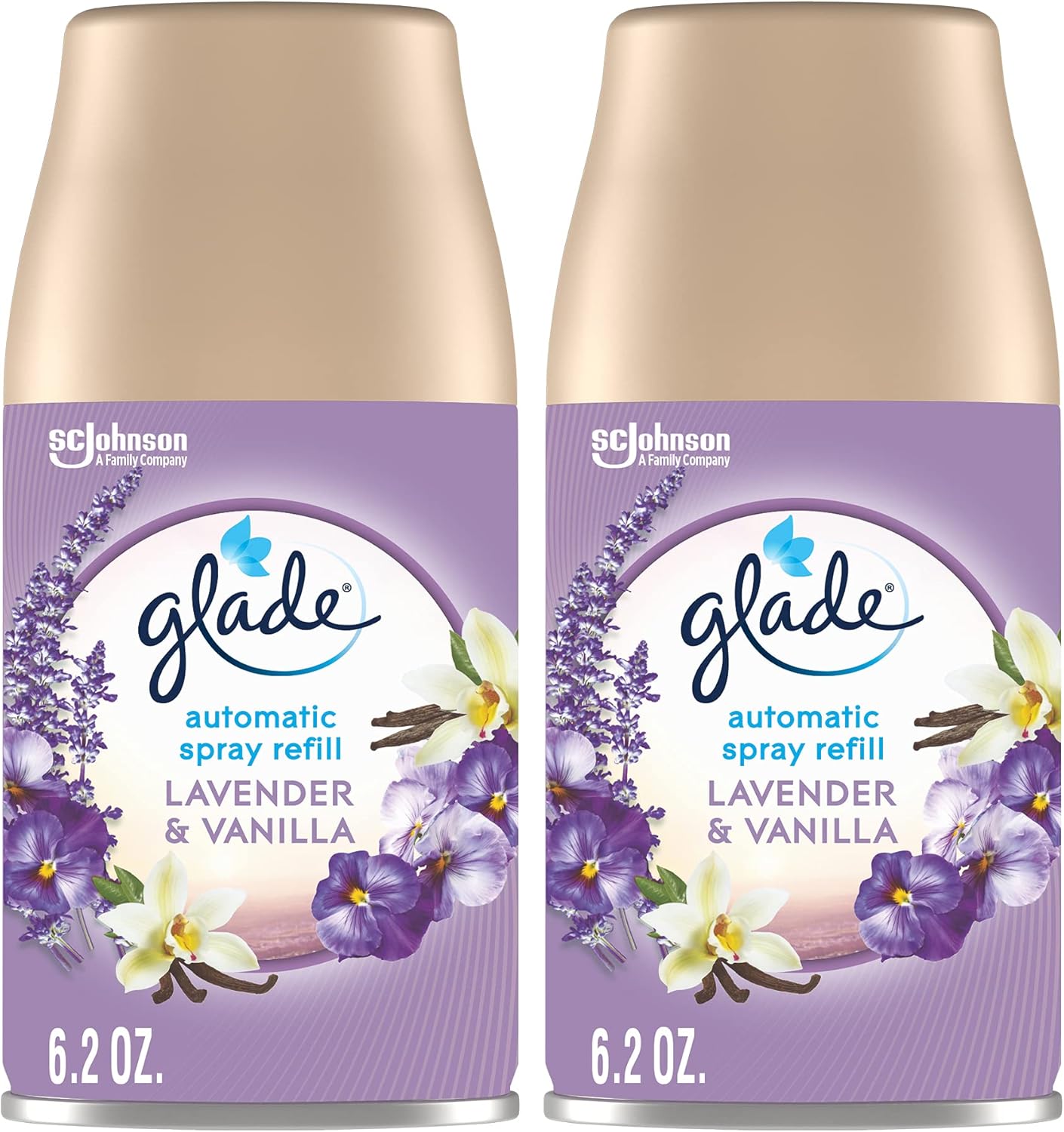 Glade Automatic Spray Air Freshener Refill, Scented Air Freshener for Home and Bathroom, Clean Linen, 6.2 Oz, 2 Count