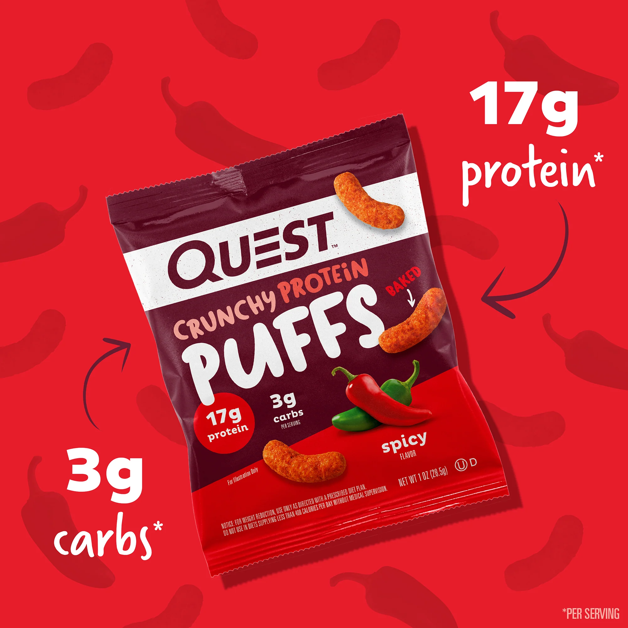 Spicy Crunchy Protein Puffs