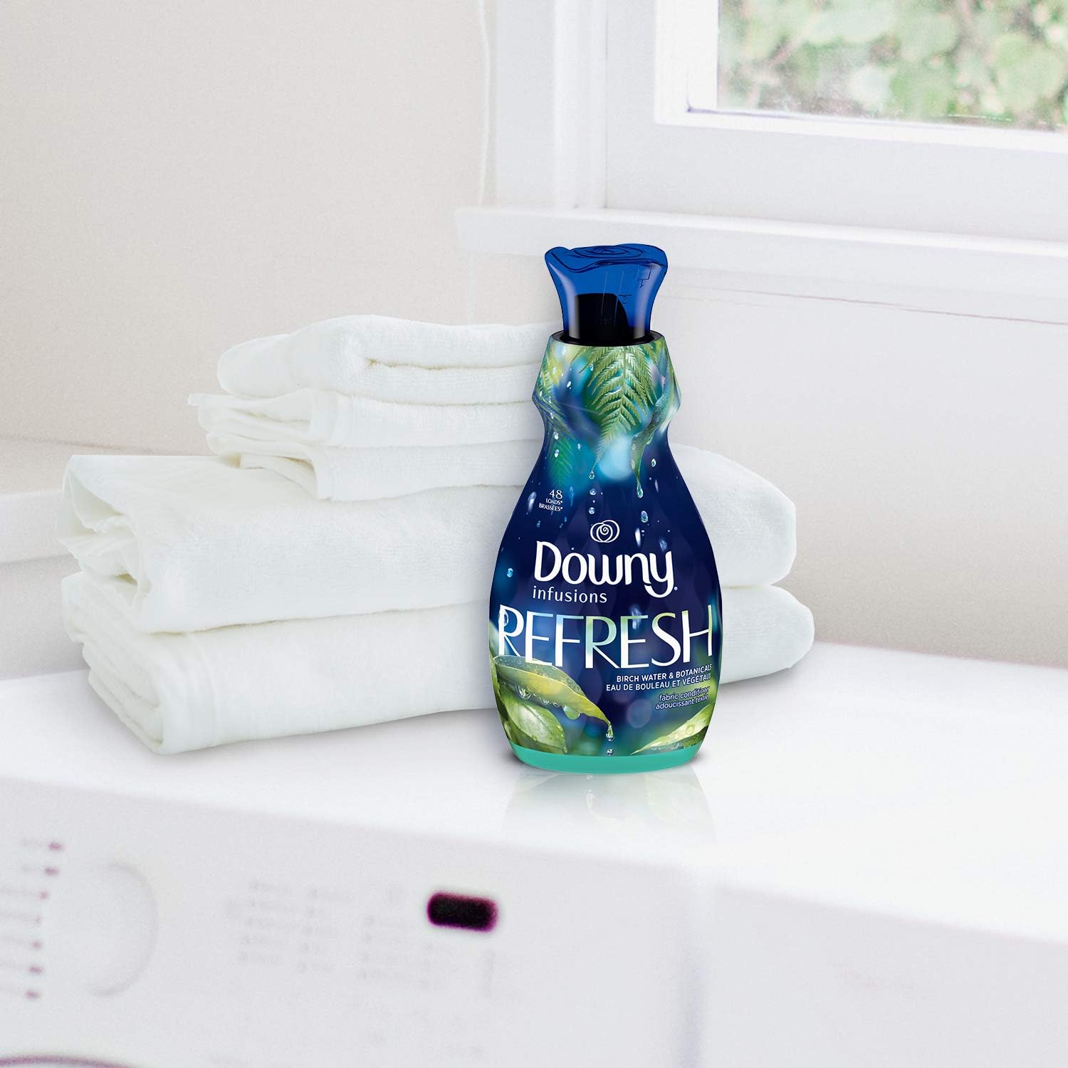 Downy Infusions Laundry Fabric Softener Liquid, CALM, Lavender and Vanilla Bean Scent, 56 fl oz (Pack of 2)