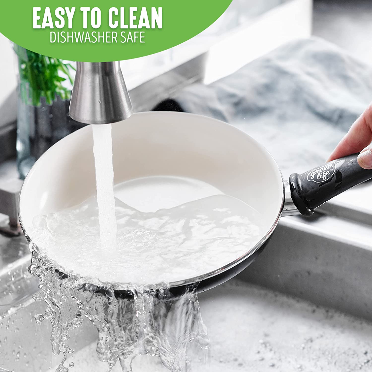 Ceramic non-stick 12-piece pan set