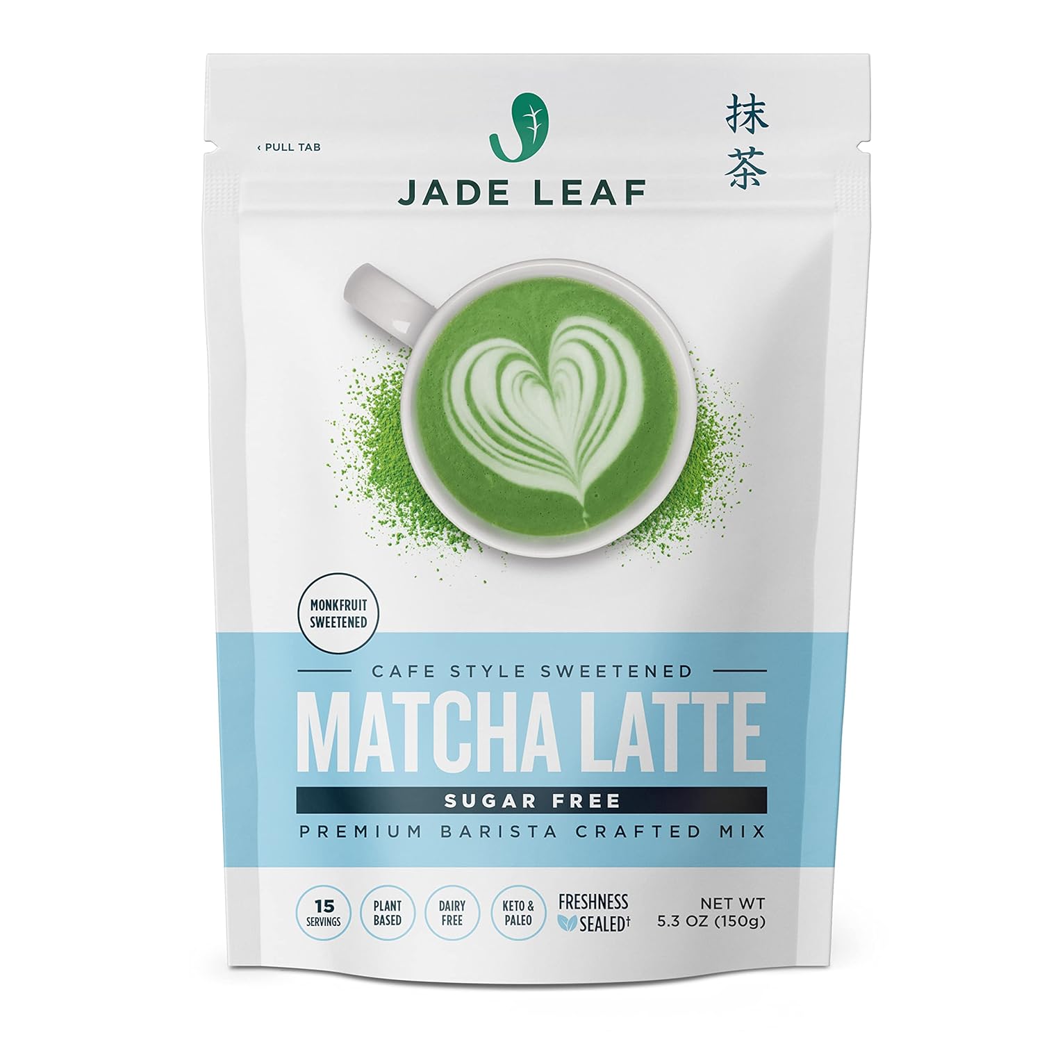 Jade Leaf Matcha Organic Café Style Sweetened Matcha Latte Premium Barista Crafted Mix - Original - Authentically Japanese (5.3 Ounce Pouch)
