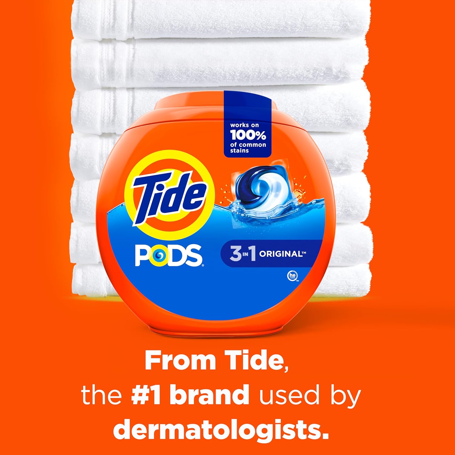 Tide PODS Laundry Detergent Pacs, Original Scent, 112 Count, Powerful 3-in-1 Clean in one Step, HE Compatible