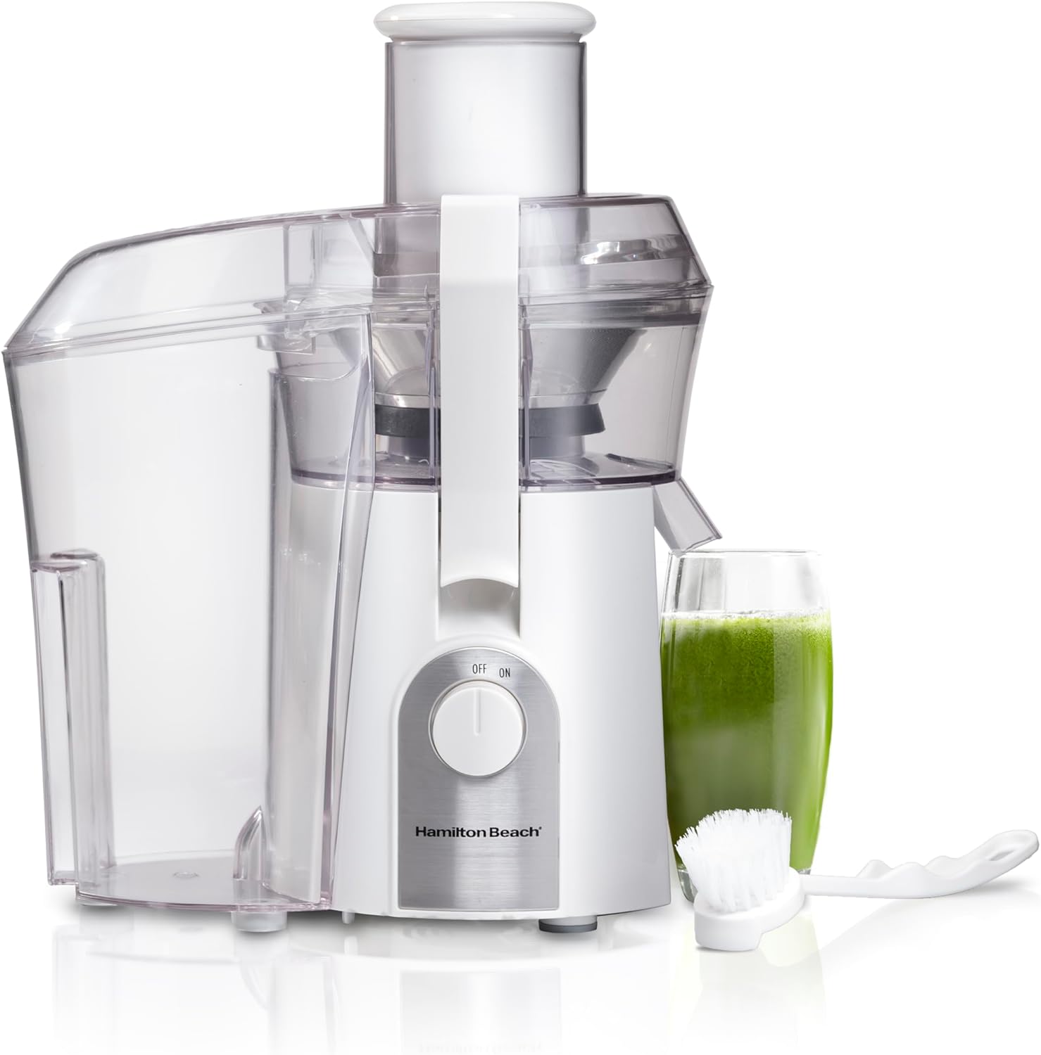 Hamilton Beach Juicer Machine, Big Mouth Large 3” Feed Chute for Whole Fruits and Vegetables, Easy to Clean, Centrifugal Extractor, BPA Free, 800W Motor, Black