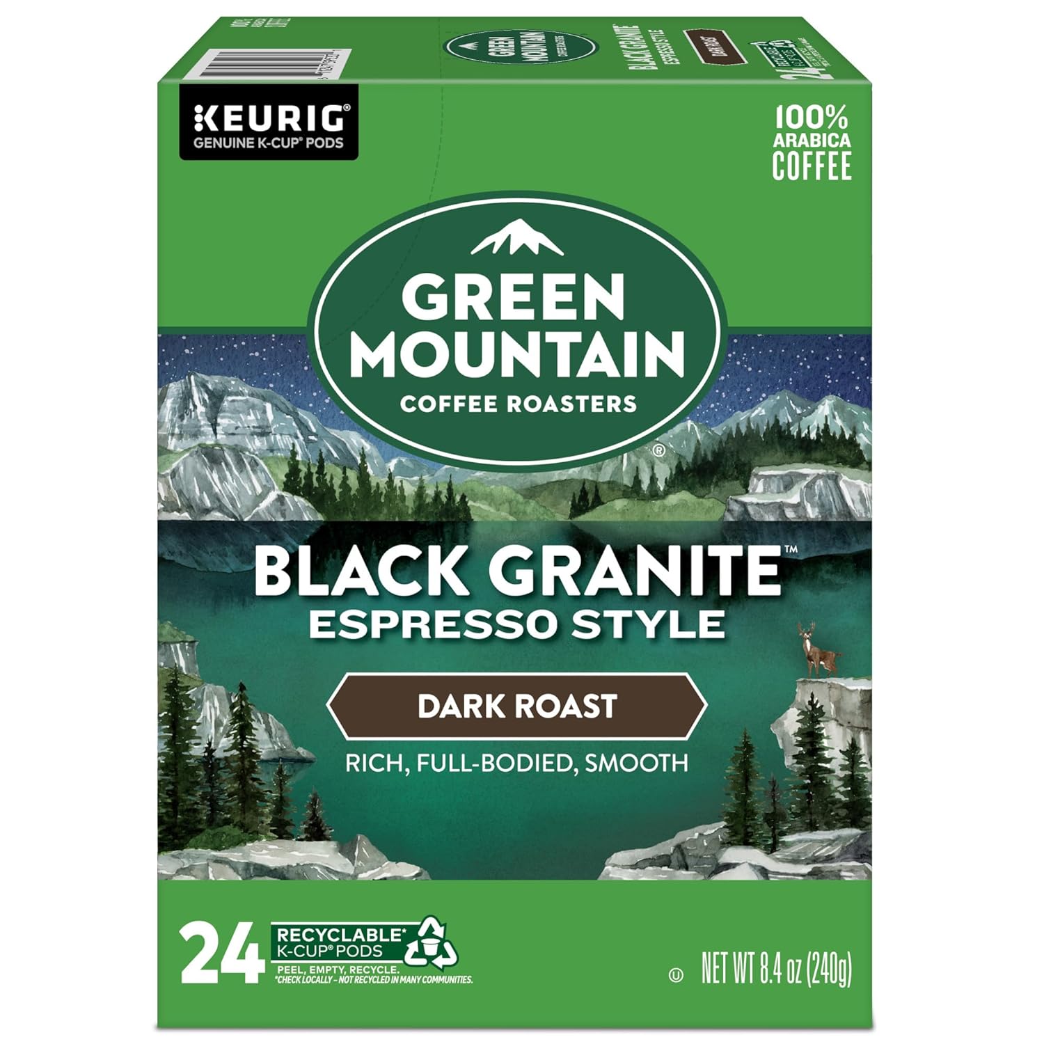 Green Mountain Coffee Roasters Dark Magic Keurig Single-Serve K-Cup Pods, Dark Roast Coffee, 72 Count (6 Packs of 12)