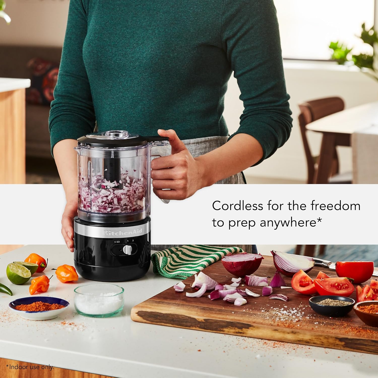 KitchenAid 5 Cup Food Chopper - KFC0516, Empire Red