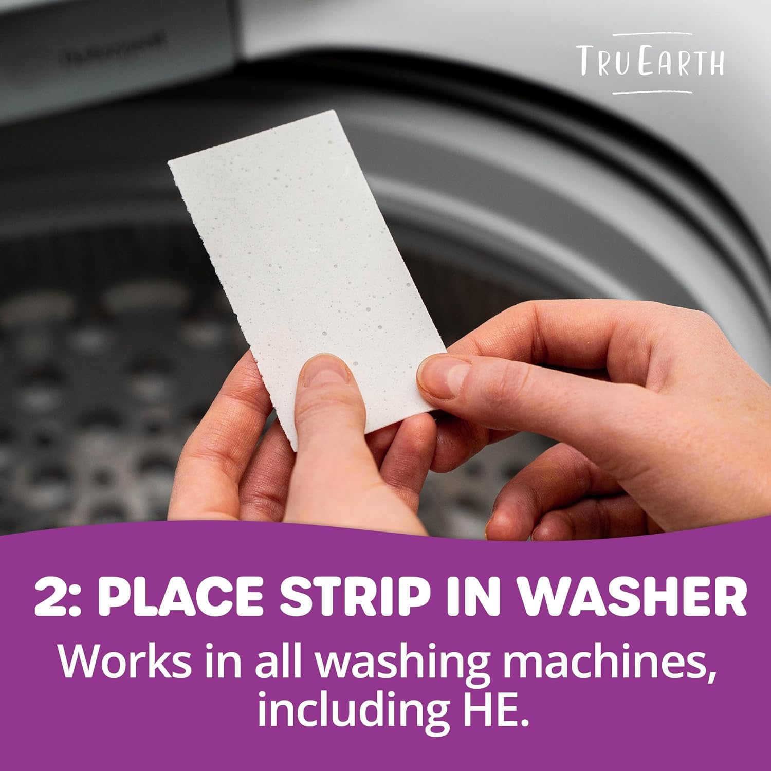 Tru Earth Compact Dry Laundry Detergent Sheets - Up to 64 Loads (32 Sheets) - Paraben-Free - Original Eco-Strip Liquidless Laundry Detergent, Travel Laundry Sheets - Fresh Linen