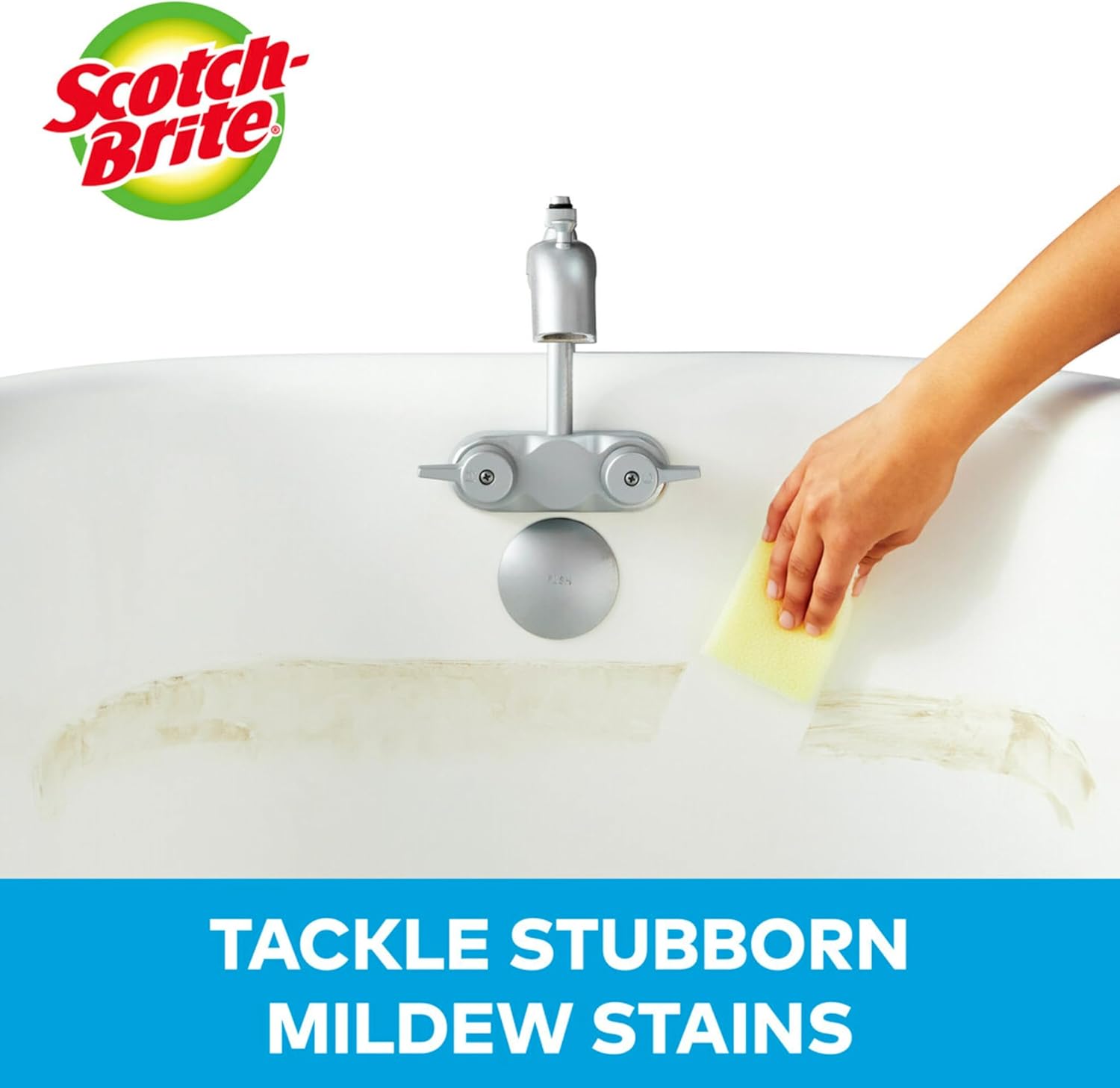 Scotch-Brite Dobie Pads, Dobie Sponge for All Purpose Cleaning of Kitchen, Bathroom, and Household, Non Scratch Dobie Cleaning Pads Safe for Non-Stick Cookware, 12 Dobie Pads