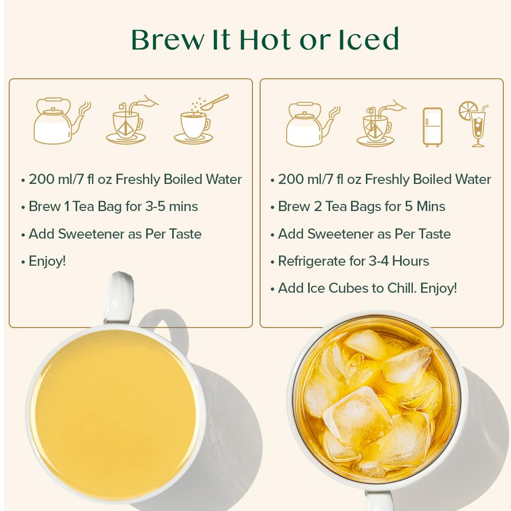 VAHDAM, Organic Turmeric Ginger Herbal Tea Bags (100 Pyramid Tea Bags) Caffeine Free, Non GMO, Gluten Free | 100% Pure Herbal Blend - Savory & Spicy | Plant-Based Tea Bags | Resealable Ziplock Pouch