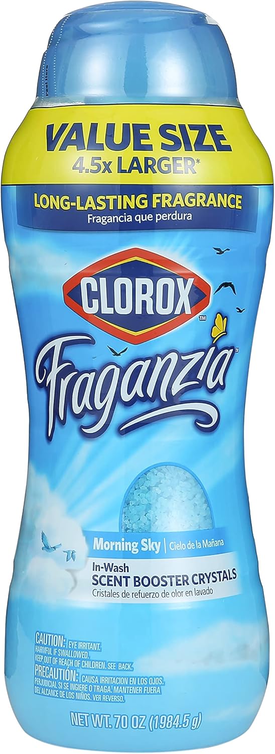 Clorox Fraganzia In-Wash Scent Booster Crystals in Ocean Scent, 18 Oz Twin Pack | Laundry Scent Booster Crystals | In-wash Scent Booster for Fresh Laundry in Ocean Scent 18 Ounce Twin Pack, 36oz