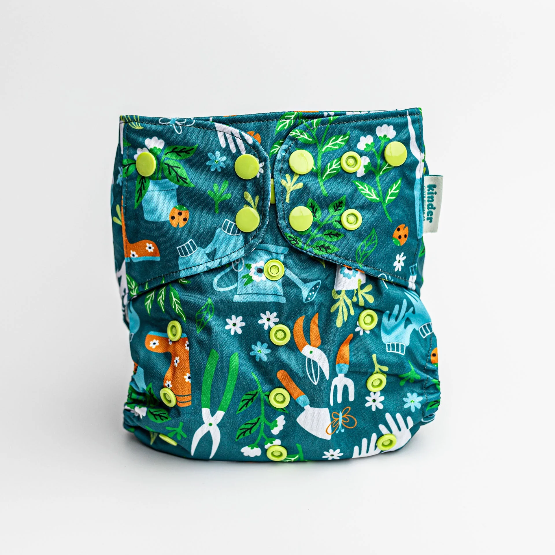 Kinder Cloth Diaper Co. Patterned Basics Pocket Cloth Diaper with Athletic Wicking Jersey