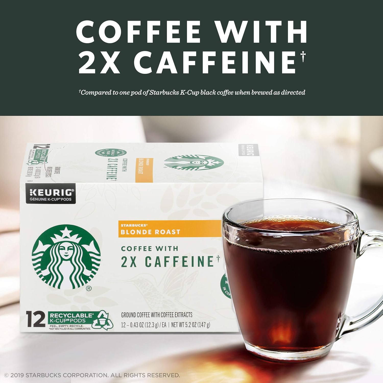 Starbucks K-Cup Coffee Pods, Medium Roast Coffee, Pike Place Roast for Keurig Brewers, 100% Arabica, 4 boxes (96 pods total)