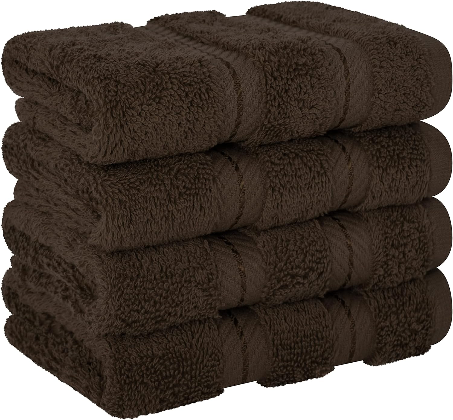 American Soft Linen Luxury 6 Piece Towel Set, 2 Bath Towels 2 Hand Towels 2 Washcloths, 100% Cotton Turkish Towels for Bathroom, Light Grey Towel Sets