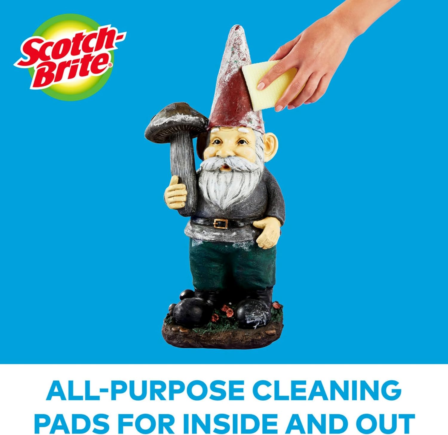 Scotch-Brite Dobie Pads, Dobie Sponge for All Purpose Cleaning of Kitchen, Bathroom, and Household, Non Scratch Dobie Cleaning Pads Safe for Non-Stick Cookware, 12 Dobie Pads