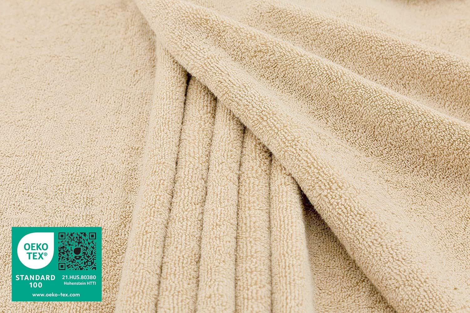 American Soft Linen Luxury 6 Piece Towel Set, 2 Bath Towels 2 Hand Towels 2 Washcloths, 100% Cotton Turkish Towels for Bathroom, Light Grey Towel Sets