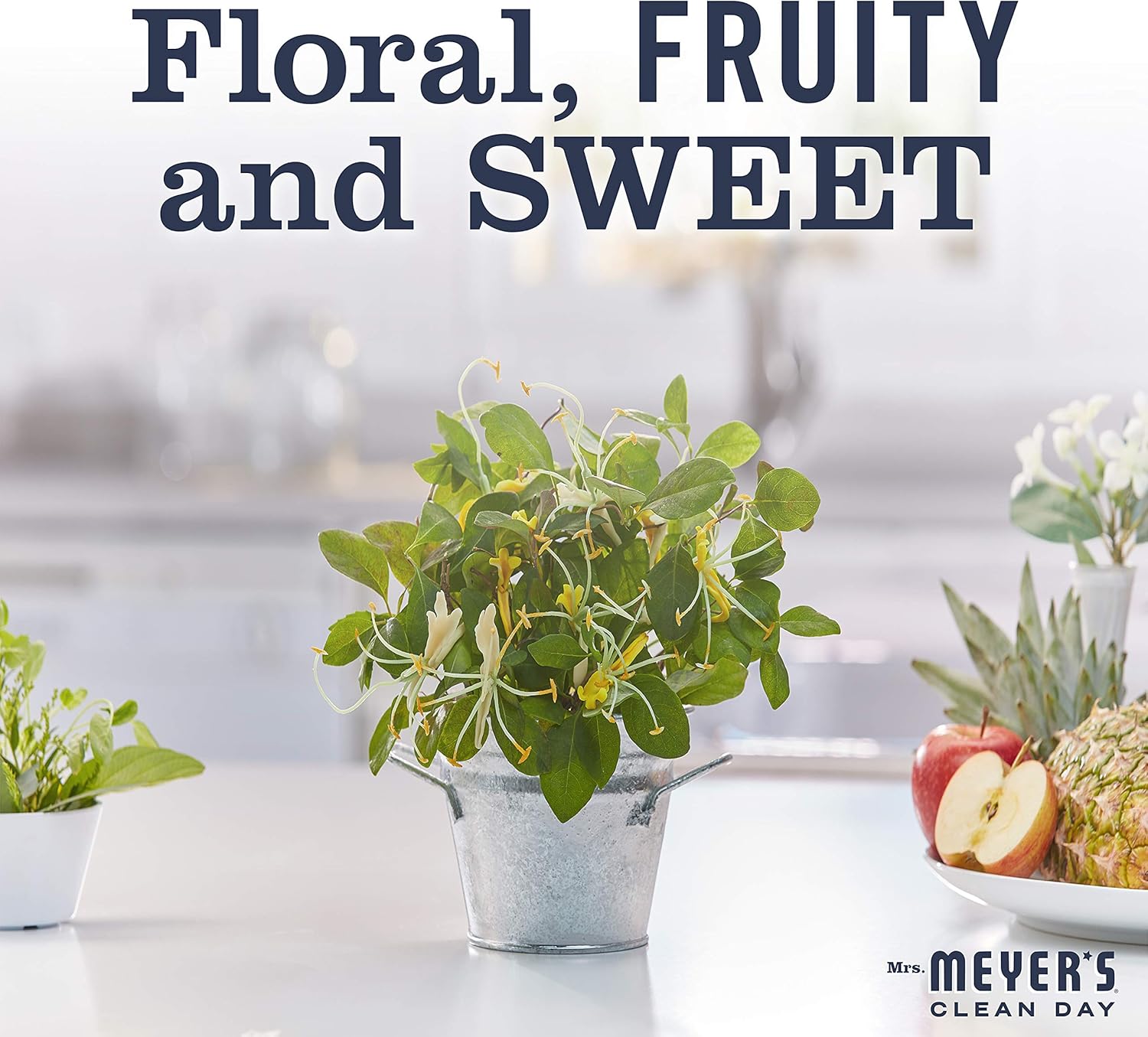 MRS. MEYER'S CLEAN DAY Liquid Dish Soap, Biodegradable Formula, Basil, 16 fl. oz - Pack of 3