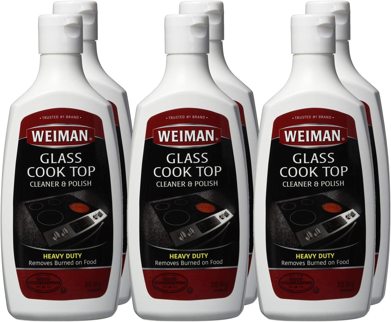 Weiman Non-Abrasive, No Scratch Induction Glass Ceramic Stove Cooktop Heavy Duty Cleaner and Polish, 20 Ounce