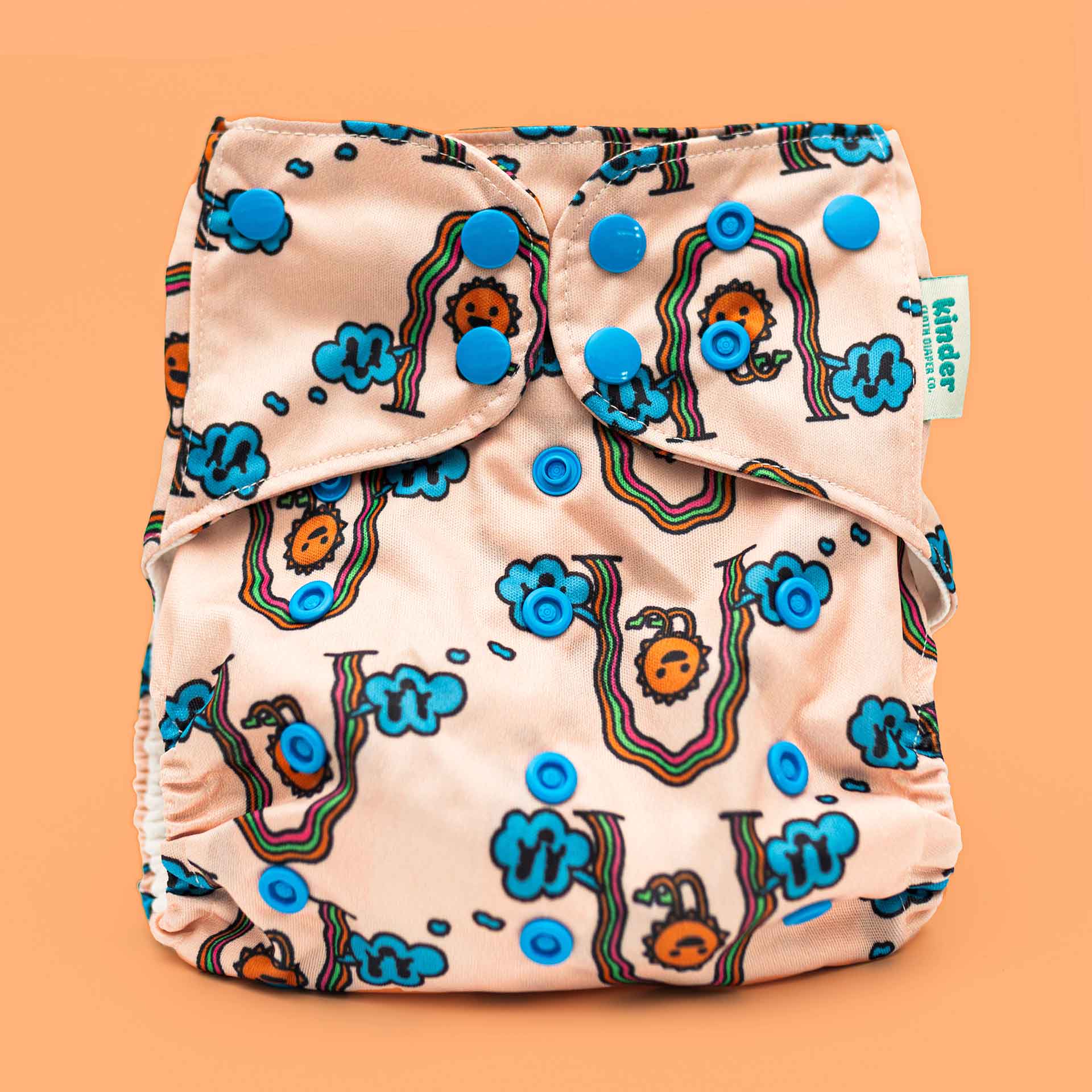 Kinder Cloth Diaper Co. Artist Collaborations Pocket Cloth Diaper with Athletic Wicking Jersey