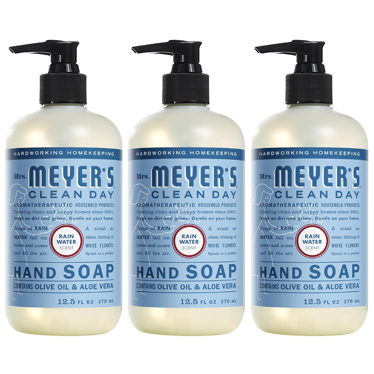 MRS. MEYER'S CLEAN DAY Liquid Hand Soap Refill, Rainwater, 33 OZ