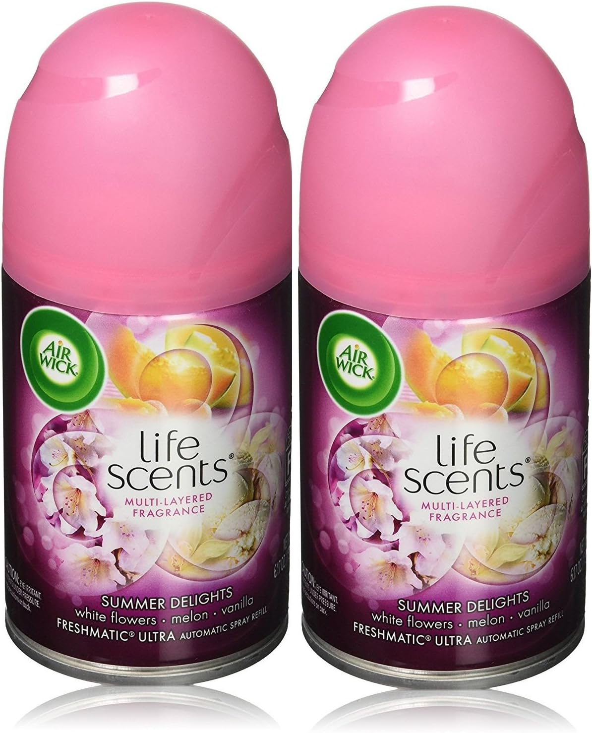 Air Wick Automatic Air Freshener Spray Refill, 2ct, Fresh Waters, Odor Neutralization, Essential Oils