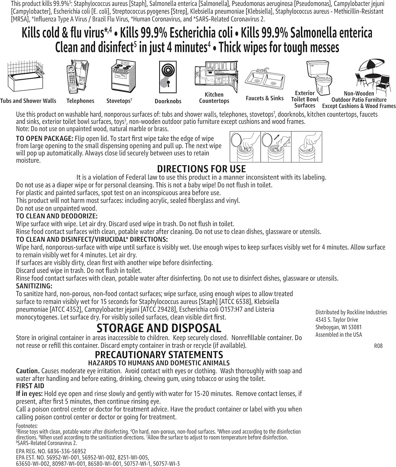 Amazon Basics Disinfecting Wipes, Lemon & Fresh Scent, Sanitizes, Cleans, Disinfects & Deodorizes, 255 Count (3 Packs of 85)