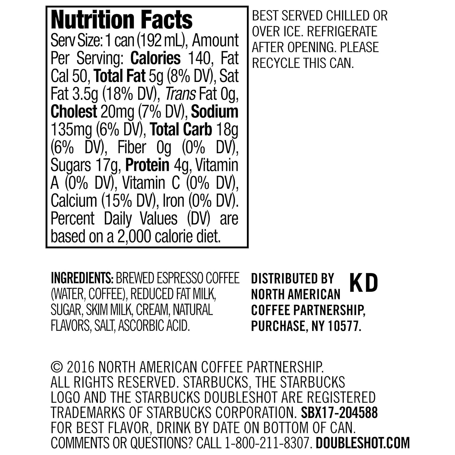 Starbucks - RTD Coffee Espresso And Cream, 6.5oz Cans (12 Pack) (Packaging May Vary)