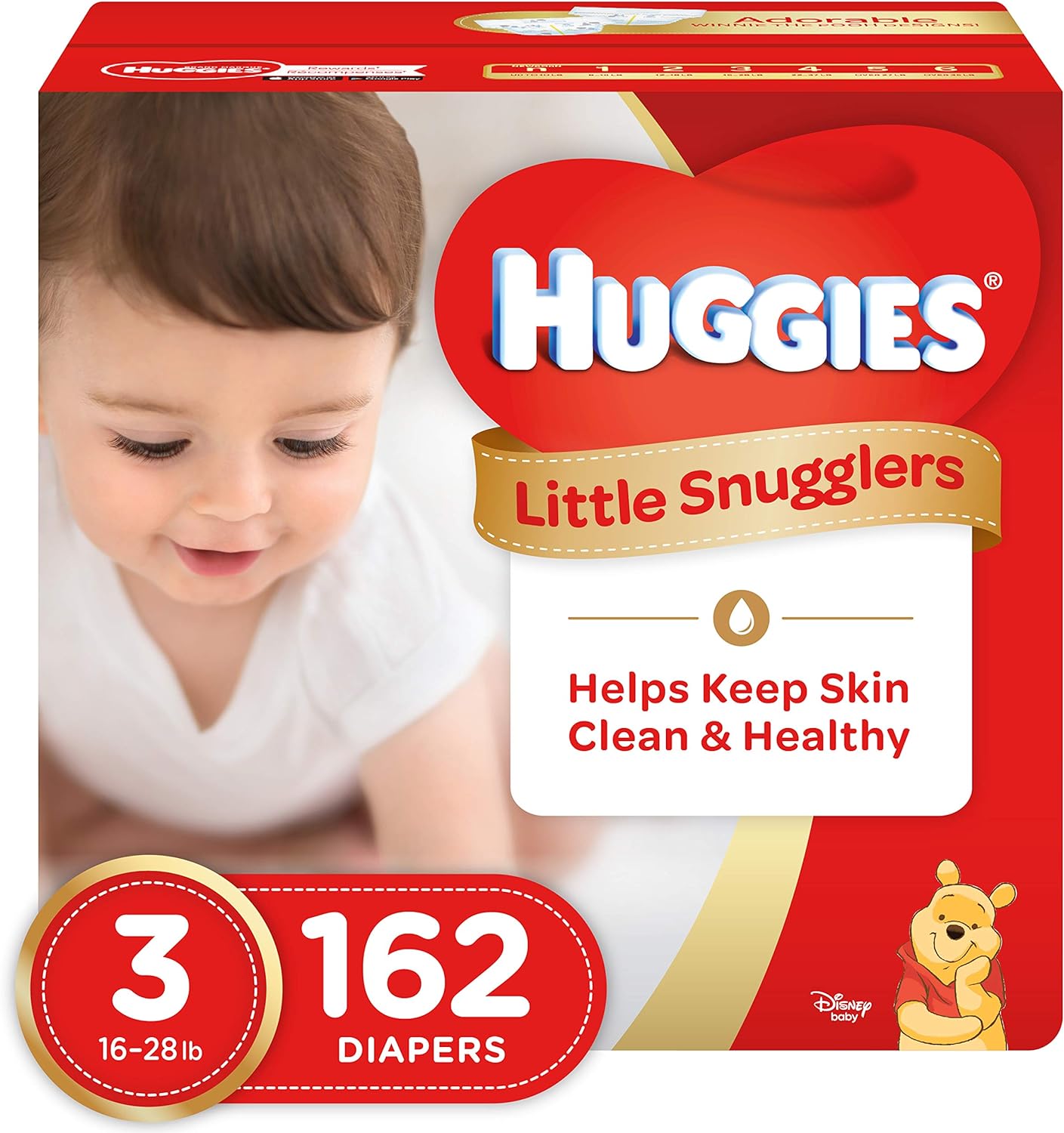 Huggies Size 1 Diapers, Little Snugglers Diapers, Size 1 (8-14 lbs), 198 Ct (6 packs of 33)