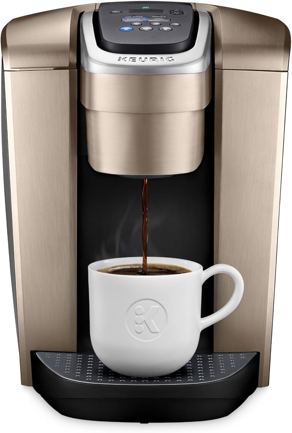 Keurig K-Elite Single Serve K-Cup Pod Coffee Maker, with Strength and Temperature Control, Iced Coffee Capability, 8 to 12oz Brew Size, Programmable, Brushed Slate