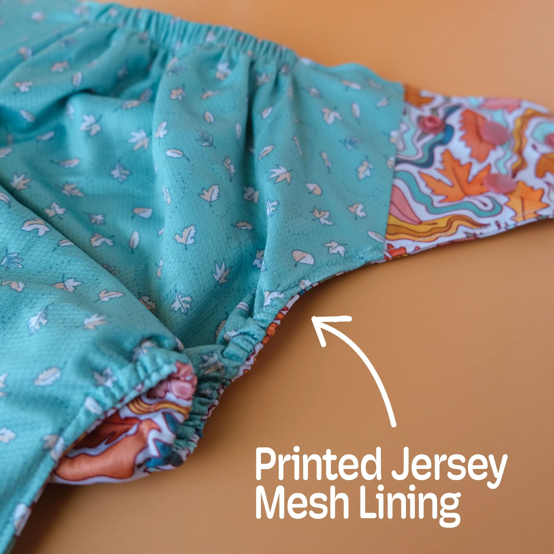 Kinder Cloth Diaper Co. Patterned Pocket Cloth Diaper with Athletic Wicking Jersey