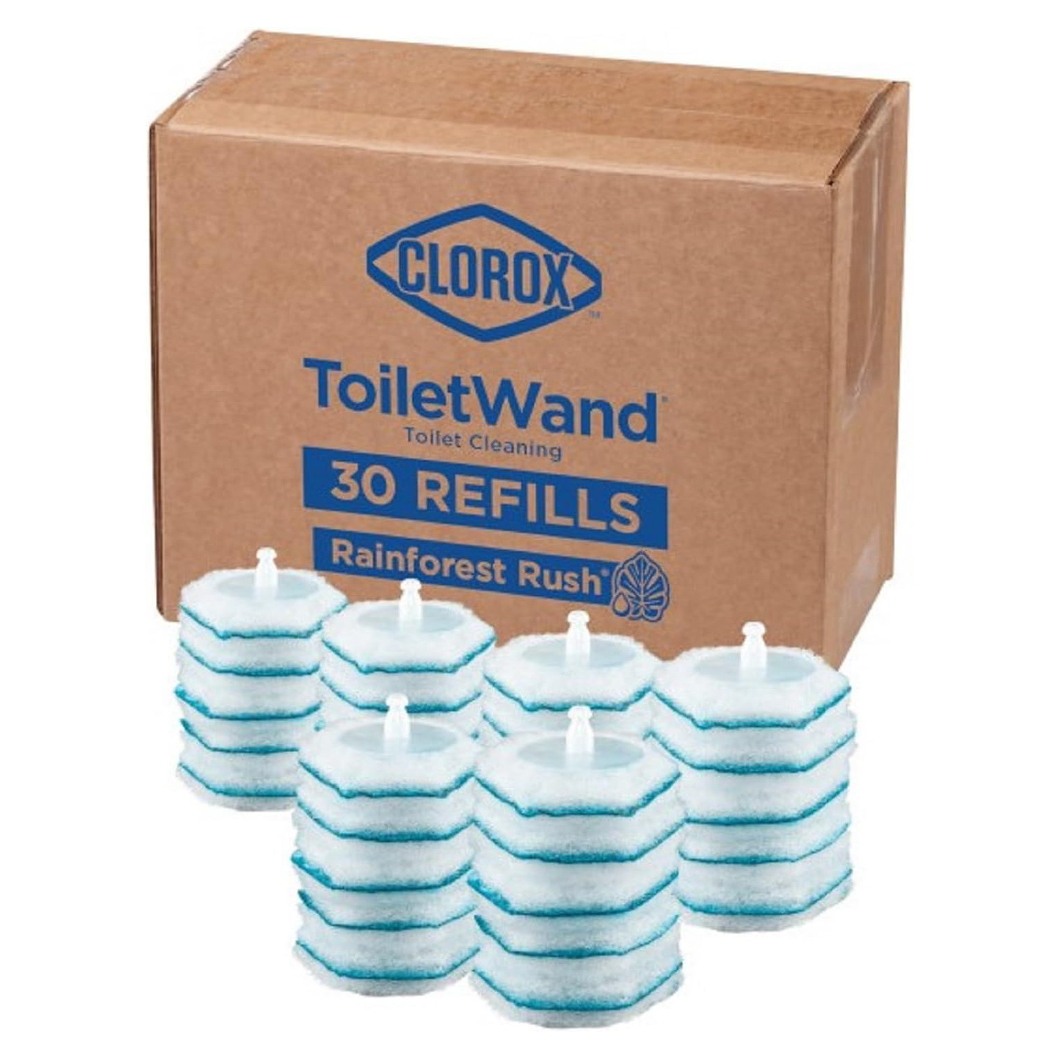 Clorox ToiletWand Disinfecting Refills, Rainforest Rush, 30 Ct (Package May Vary)