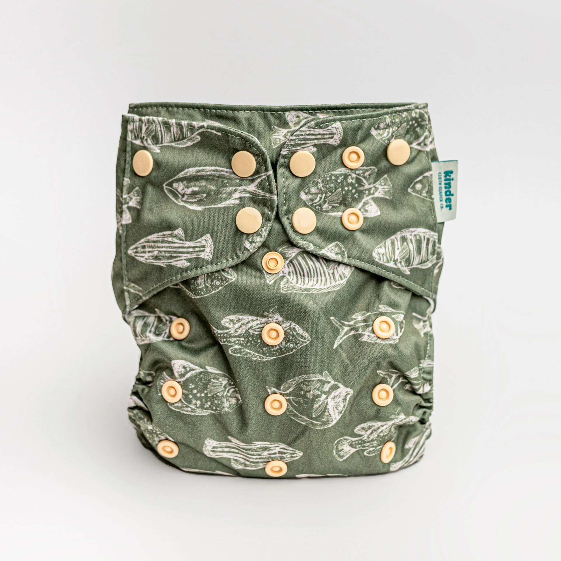Kinder Cloth Diaper Co. Patterned Pocket Cloth Diaper with Athletic Wicking Jersey