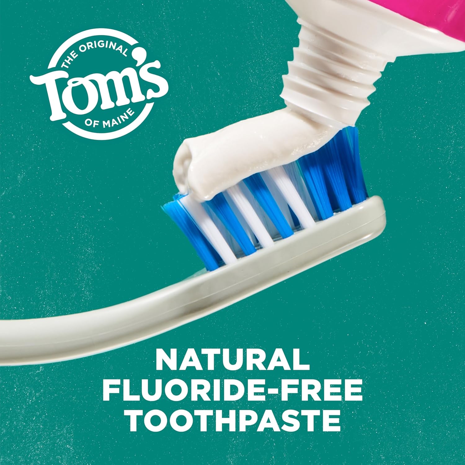 Tom's of Maine Fluoride-Free Antiplaque & Whitening Natural Toothpaste, Peppermint, 5.5 oz. (Pack of 2)