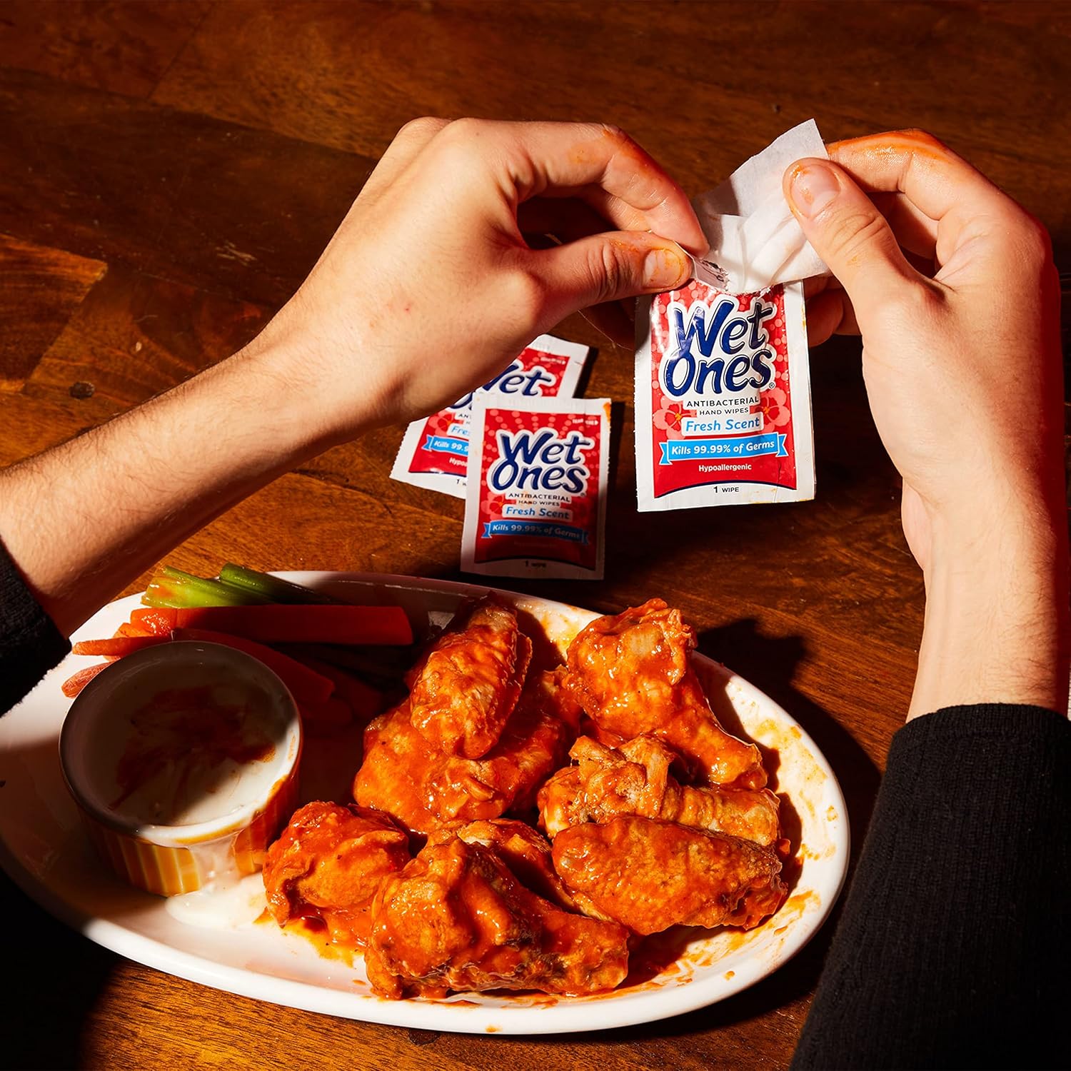 Wet Ones Antibacterial Hand Wipes Singles, Fresh Scent Wipes | Individual Wipes, Antibacterial Wipes, Hand Wipes Individually Wrapped | 24 ct. (6 pack)