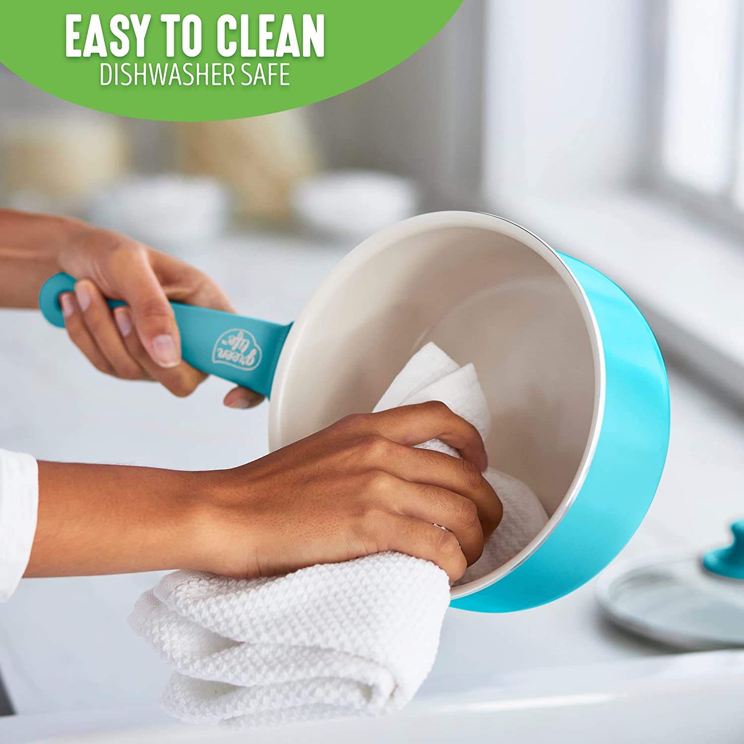 Ceramic non-stick 12-piece pan set