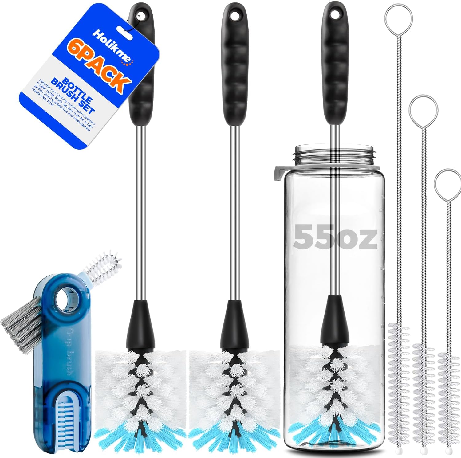 Holikme 6 Pack Bottle Brush Set, 14