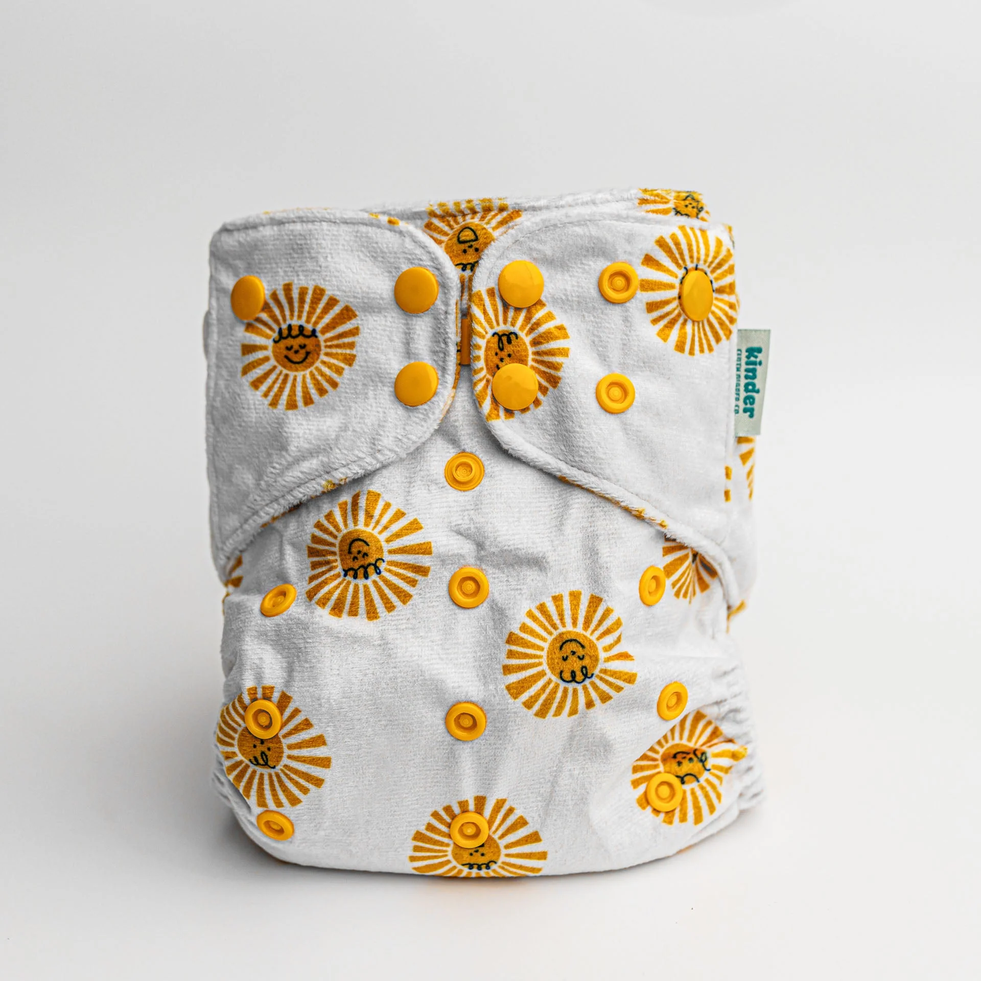 Kinder Cloth Diaper Co. Basics Lounger Pocket Cloth Diaper — Minky Fleece with Athletic Wicking Jersey