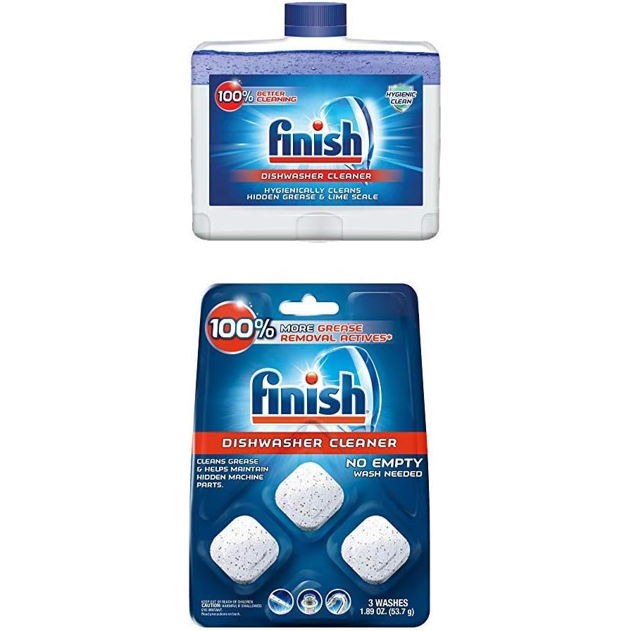 Finish Dual Action Dishwasher Cleaner: Fight Grease & Limescale, Fresh, 8.45oz